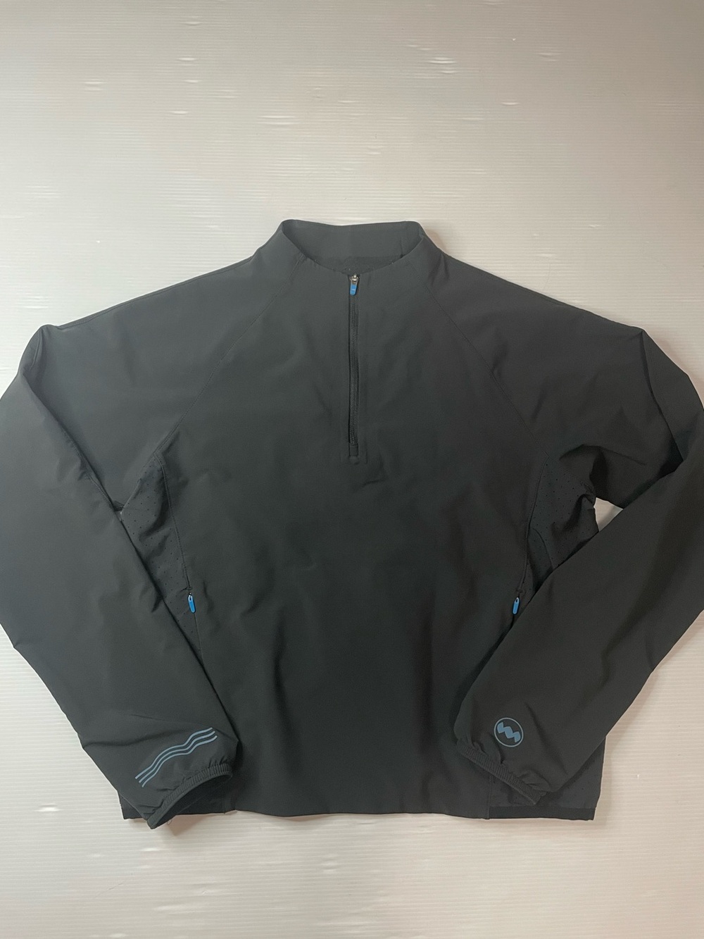 Janji Transit Tech 1/4 Zip Pullover Long sleeve Jacket Top SZ S Black Huckberry